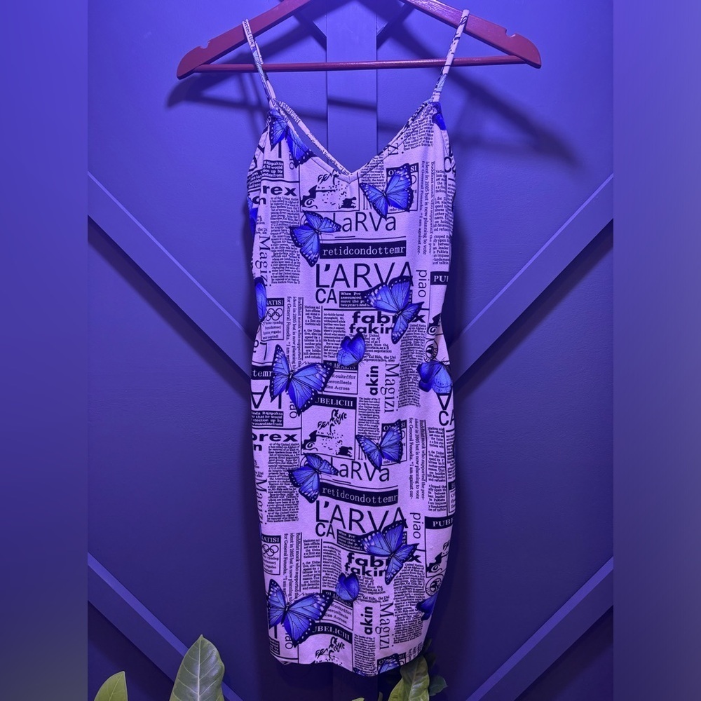 Popular 21 unique Blue Monarch body con dress.